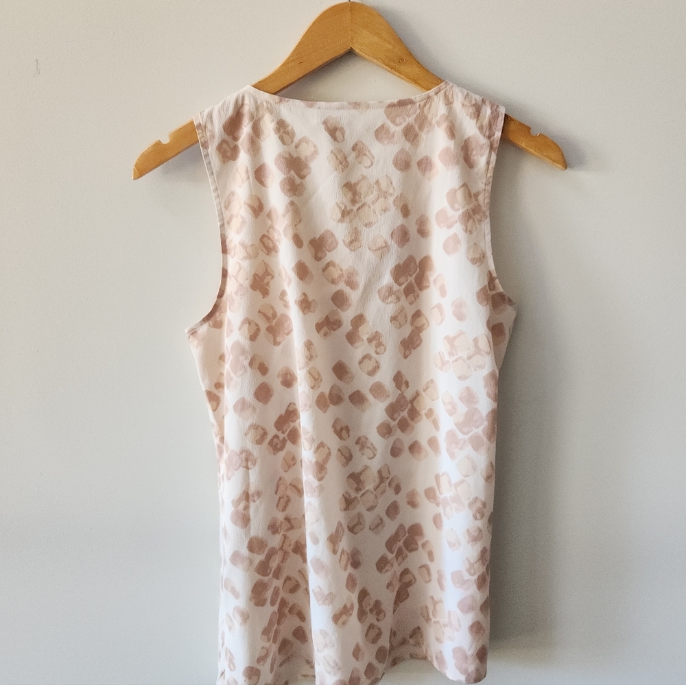 Ann Taylor LOFT Tank Top Medium Sleeveless Abstract Print Polyester Blouse - Picture 8 of 9